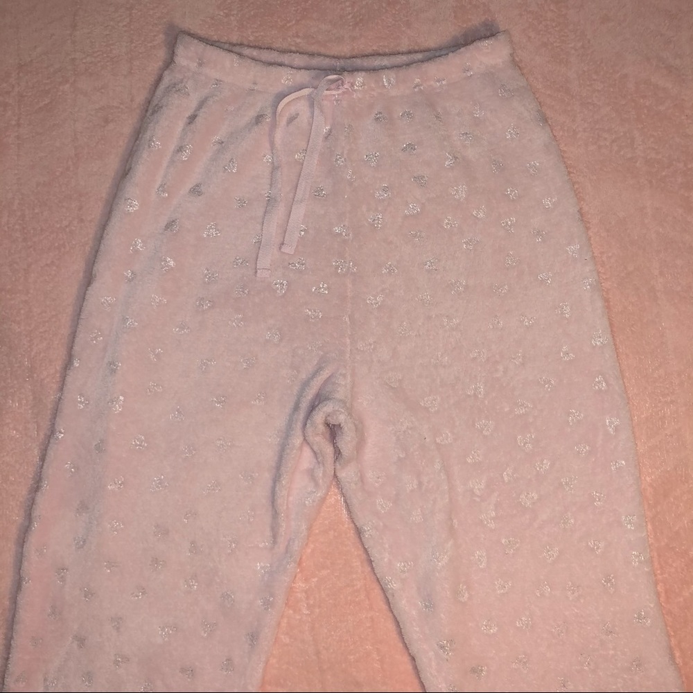 Pink pajama bottoms